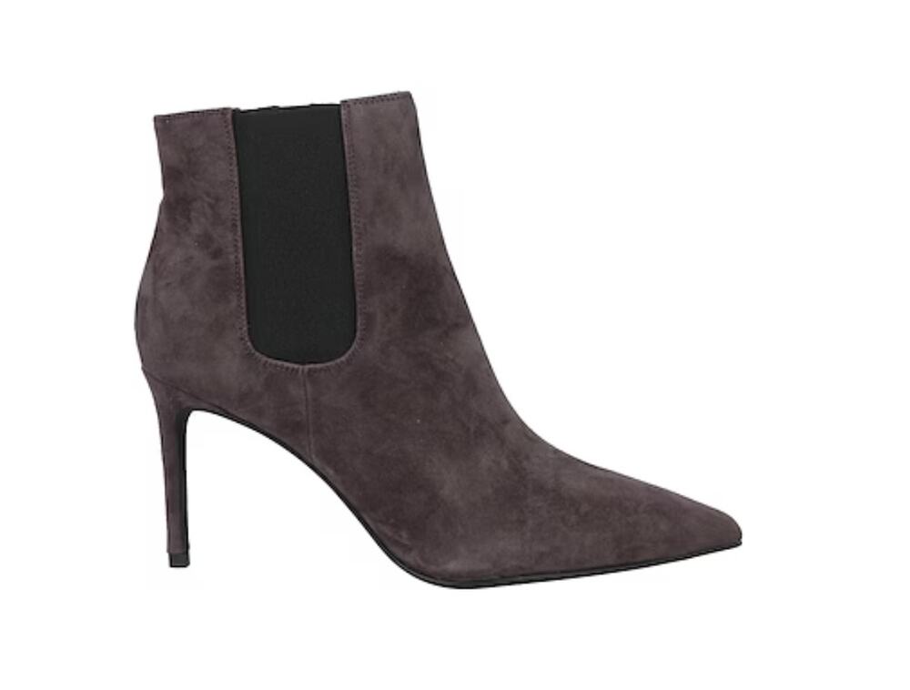 Jeffrey Campbell Nixie Ankle Boots 5.5 NWOT Lead Gray Heel Booties Suede Capsule